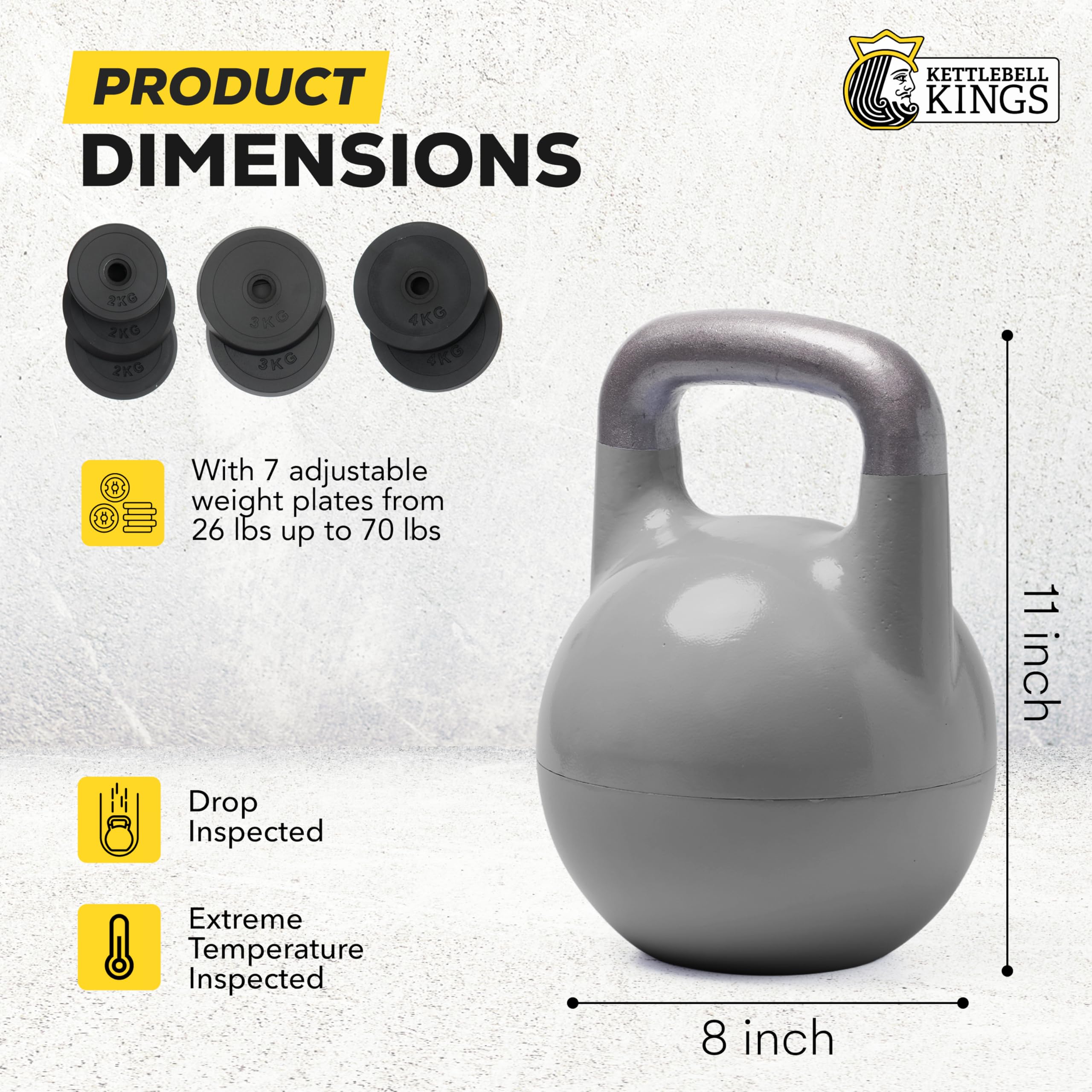 Amazon | Kettlebell Kings(ケトルベルキングス) 12~32kg 調節可能な